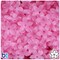 BeadTin Petal Pink Translucent 18mm Plastic Star Flowers (144pcs)